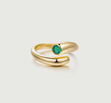 Remodeling Emerald Squiggle Crossover Ring