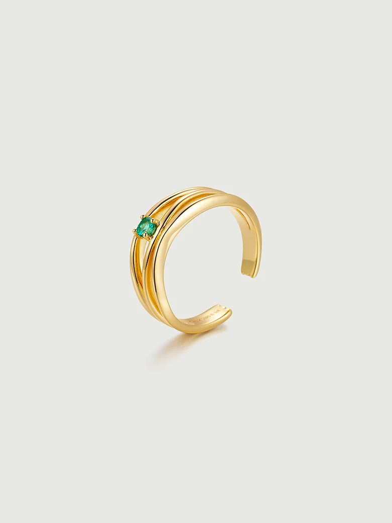 Emerald Triple Stacking Ring