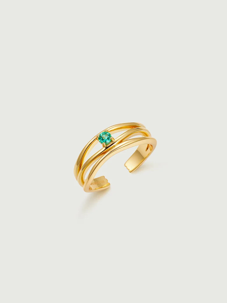 Emerald Triple Stacking Ring