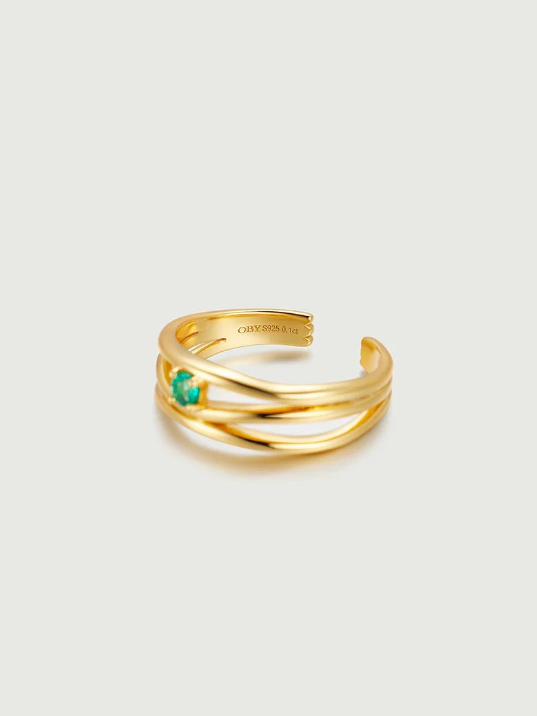 Emerald Triple Stacking Ring