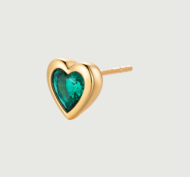 Emerald Wizard Heart Earrings