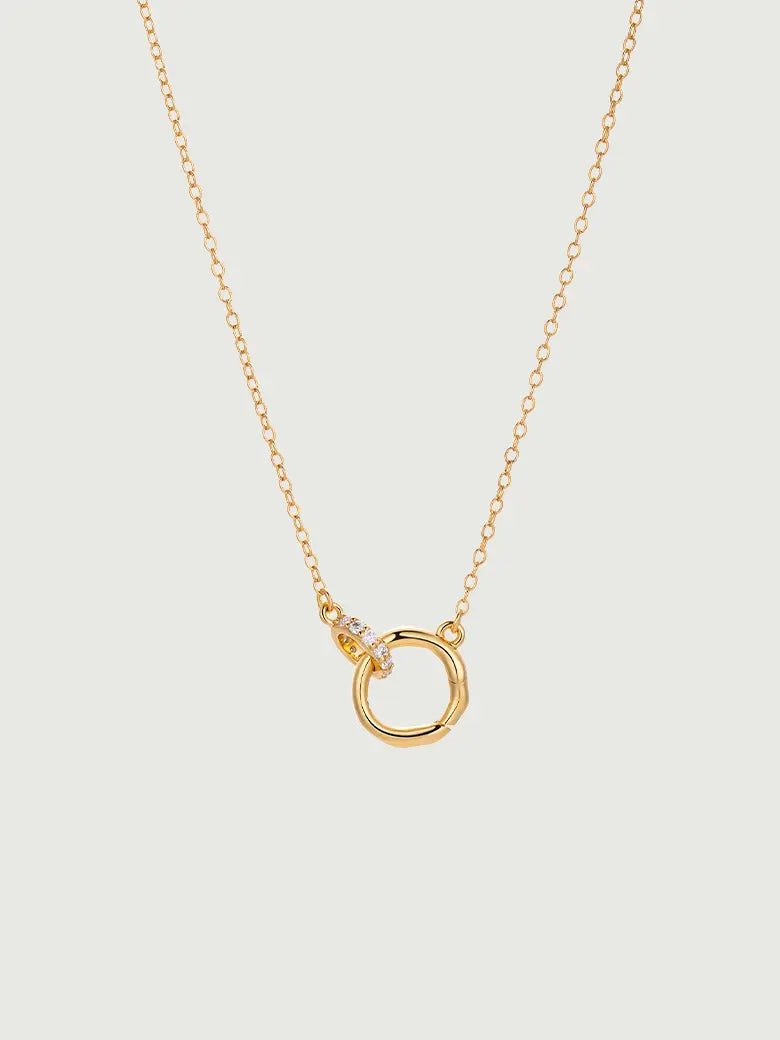 Encircle Loops Diamond Necklace-obyjewelry