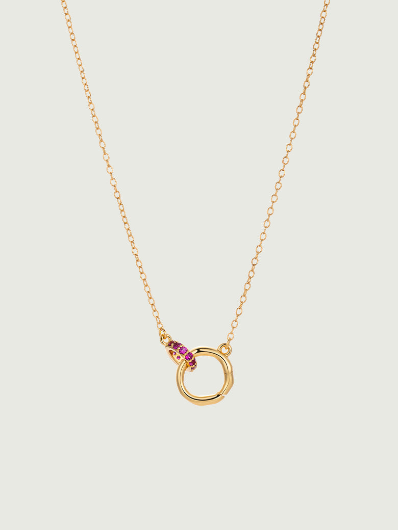 Encircle Loops Ruby Necklace