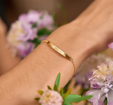 Engravable Bar Adjustable Bracelet