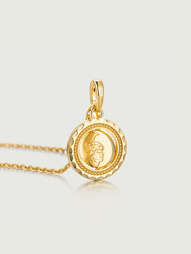 Engravable Coin Spin Pendant