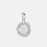 Engravable Coin Spin Silver Pendant