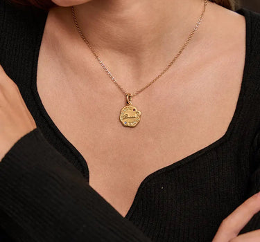 Engravable Gemstone Coin Pendant