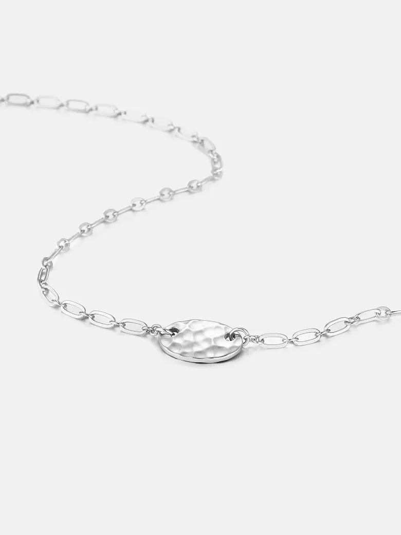 Engravable Mariner Paperclip Silver Necklace