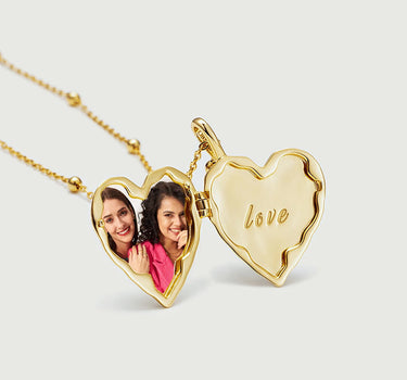 Engravable Photo Heart Locket