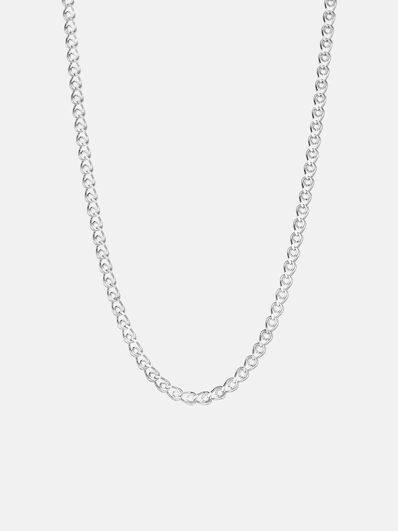 Eternal Loop Silver Chain Necklace