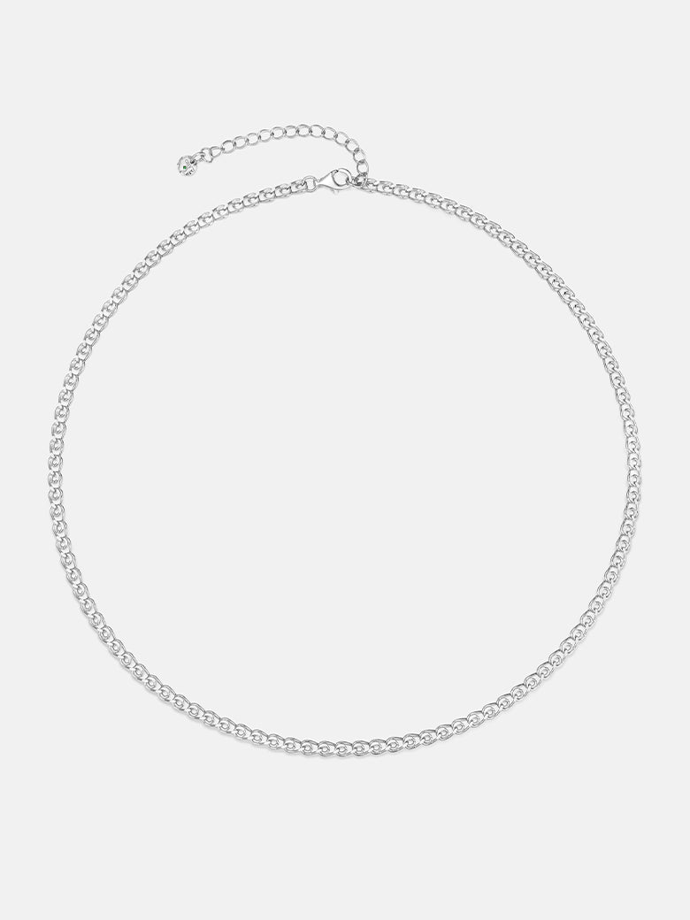 Eternal Loop Silver Chain Necklace