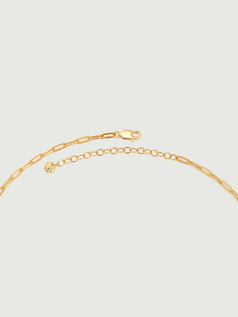 Fine Glossy Paper Clip Chain Necklace