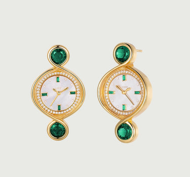 Finesse Gemstone Watch Earrings