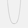 Flat Snake Chain Necklace Silver