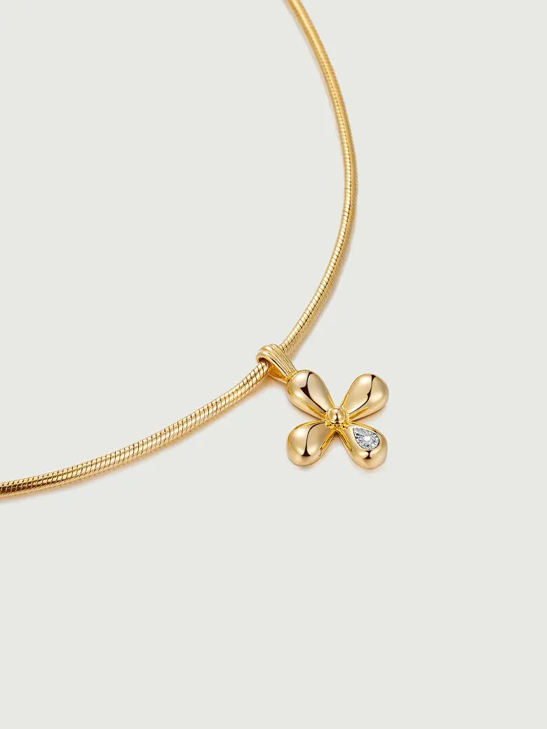 Flora Diamond Pendant Necklace