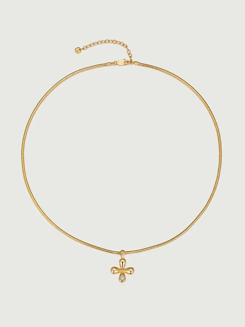 Flora Diamond Pendant Necklace