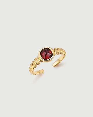 Garnet Open Ring-obyjewelry