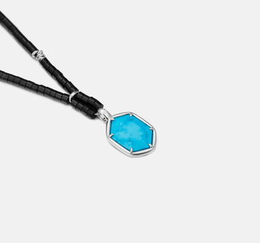Gemstone Beaded Turquoise Charm Necklace