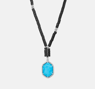 Gemstone Beaded Turquoise Charm Necklace