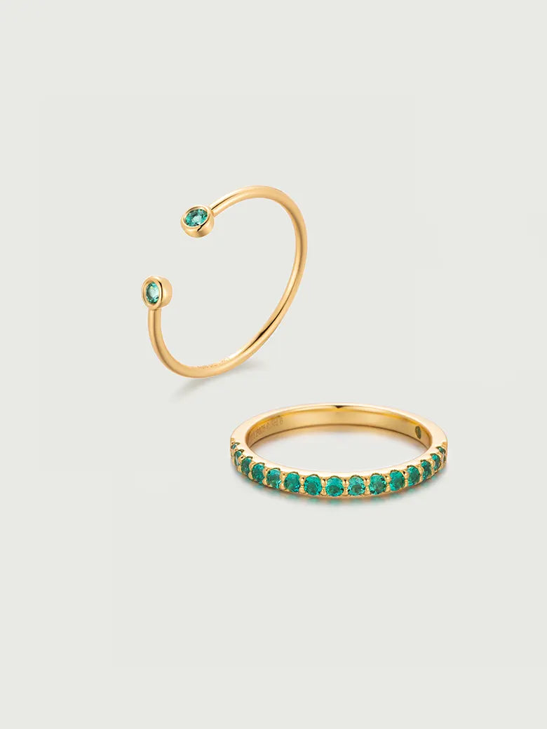 OBY Gemstone Ring Stack Set - Customize Your Style