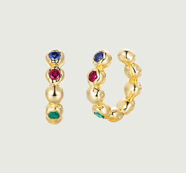 Gemstone Sphere Ear Cuffs