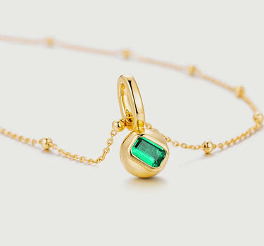 Geometry Emerald Sphere Pendant Charm