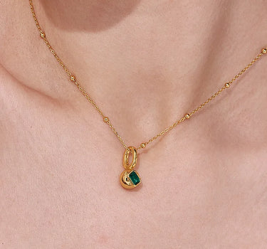 Geometry Emerald Sphere Pendant Charm