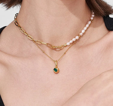 Geometry Emerald Sphere Pendant Charm
