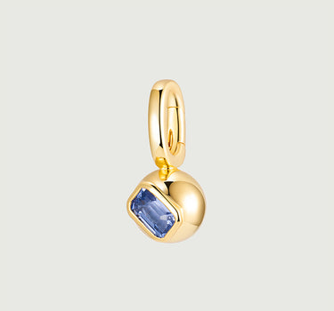 Geometry Sapphire Sphere Pendant Charm