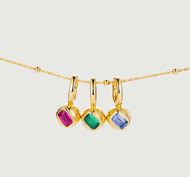 Geometry Sapphire Sphere Pendant Charm