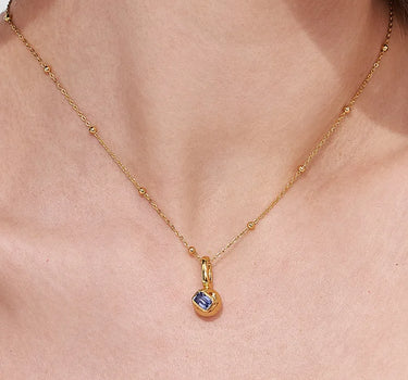 Geometry Sapphire Sphere Pendant Charm