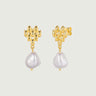 Gothic Windowpane Baroque Pearls Earrings
