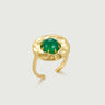 Green Onyx Coin Ring