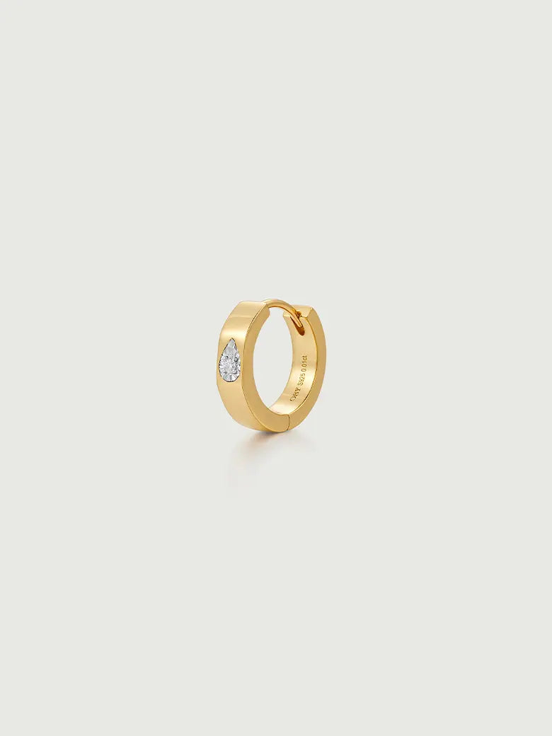 Halo Diamond Hoop Earrings