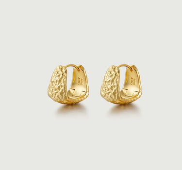 Hammered Hoop Earrings-obyjewelry