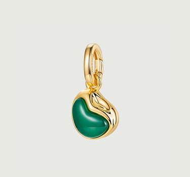 Heart Green Onyx Pendant Charm