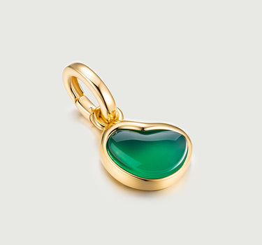 Heart Green Onyx Pendant Charm