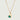 Heart Pear Cut Emerald Charm Necklace