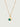 Heart Pear Cut Emerald Charm Necklace