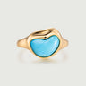 Heart Turquoise Open Ring
