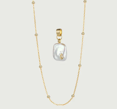 Initial Pearl Necklace Set