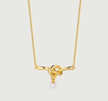 Kink Pearl Drop Necklace