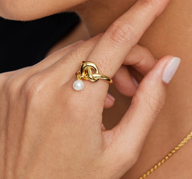 Kink Pearl Open Ring