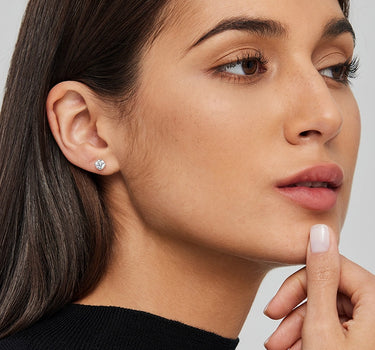 Lab Diamond Four Prong Earrings