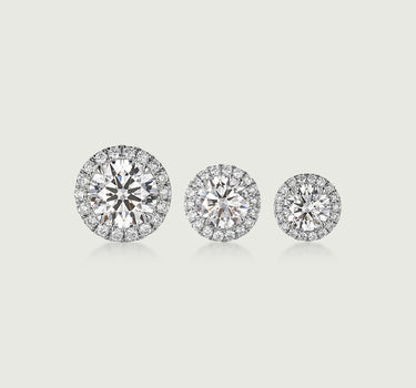 Lab Diamond Halo Earrings