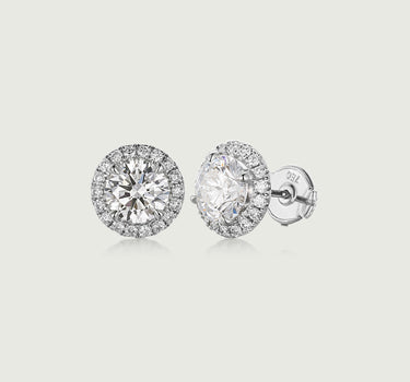 Lab Diamond Halo Earrings
