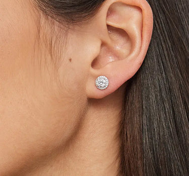 Lab Diamond Halo Earrings