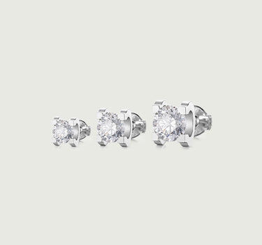 Lab Diamond Quad Prong Earrings
