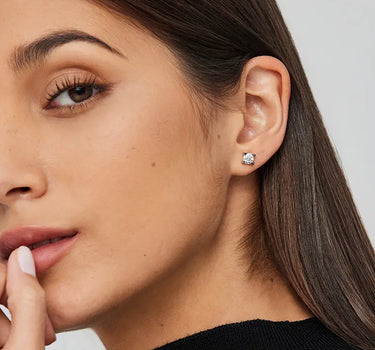 Lab Diamond Quad Prong Earrings