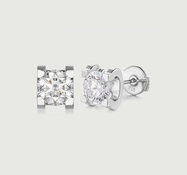 Lab Diamond Quad Prong Earrings